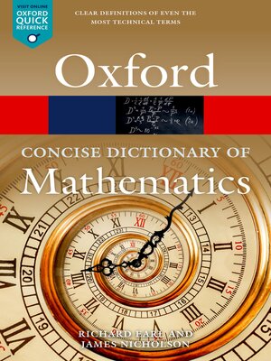 cover image of The Concise Oxford Dictionary of Mathematics
